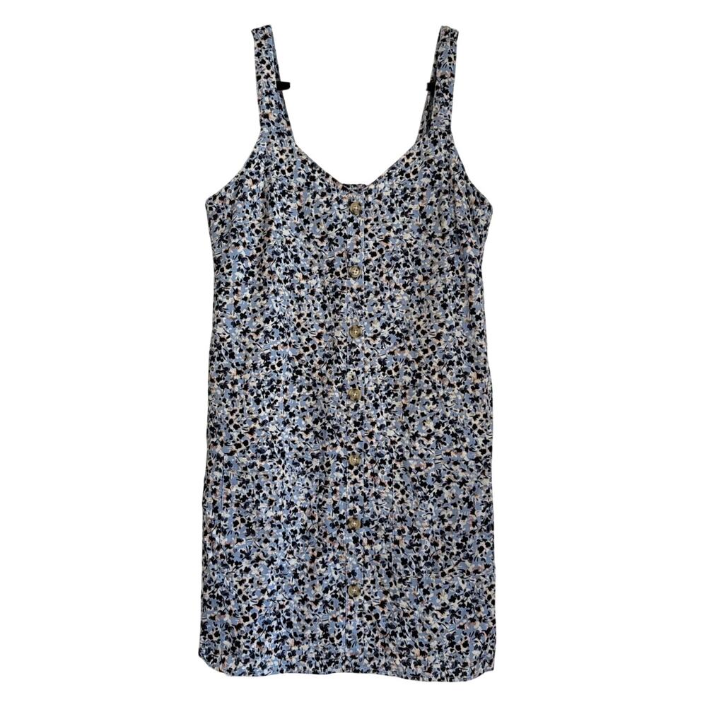 NWT BB Dakota Steve Madden Mini Cotton Sundress, Blue Floral, Women's Large